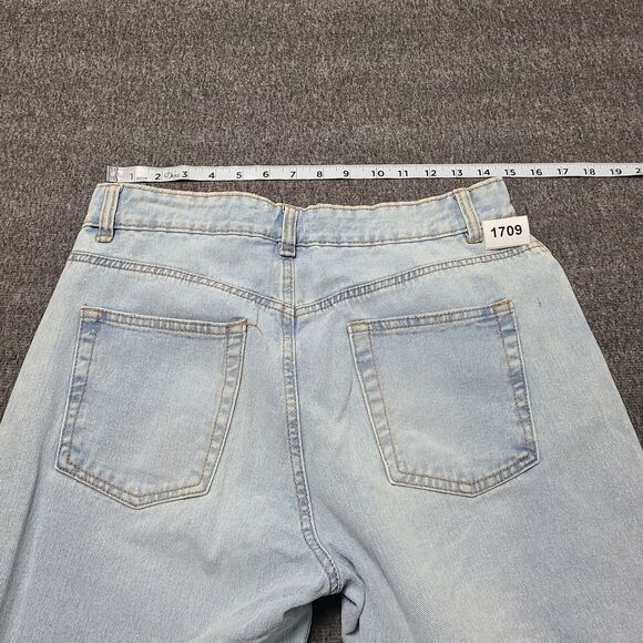 Refuge Womens Jeans 9 Mom Straight Fit Faded Distressed‎ Denim Pants - Picture 8 of 9